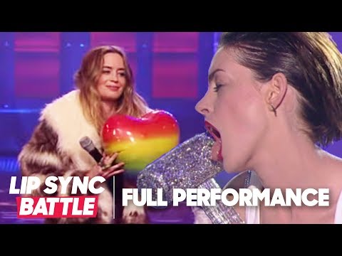 , title : 'Anne Hathaway’s Wrecking Ball vs. Emily Blunt’s Piece of My Heart | Lip Sync Battle'