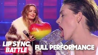 Anne Hathaway's Wrecking Ball vs. Emily Blunt's Piece of My Heart | Lip Sync Battle