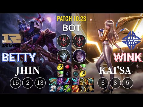 RNG Betty Jhin vs ES Wink Kai'Sa Bot - KR Patch 10.23