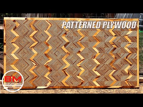 Patterned Plywood Using Only PLYWOOD SCRAPS! : 10 Steps (with