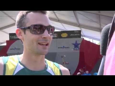 IFSC Climbing World Cup Vail 2014 - Interview with James Kassay