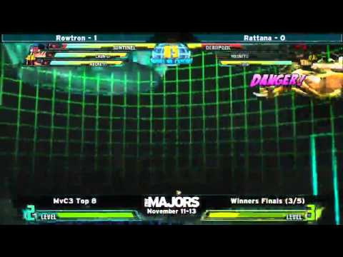 Northwest Majors MvC3 Top 8 - Rattana vs Rowtron Winners Finals Part 1