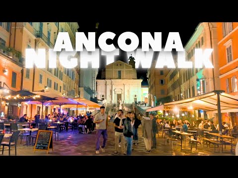 Italy’s NIGHTLIFE: Summer Night Walk in ANCONA, Italy | 4K, 60fps