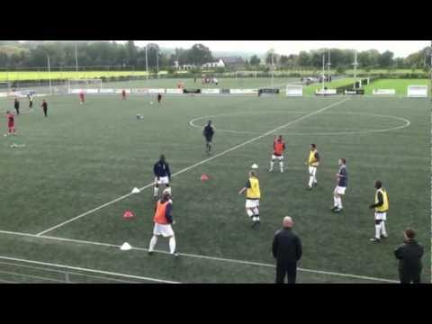 2012-10-13 FC Dordrecht B1 warming up bij vv Scharn Maastricht.