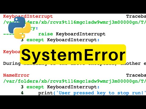 Systemerror Python Tutorial