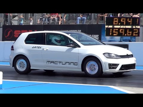 TOP 10 VW GOLF'S 1/4 MILE - No 9 - 1000BHP RS3 POWERED GOLF R - 8.94