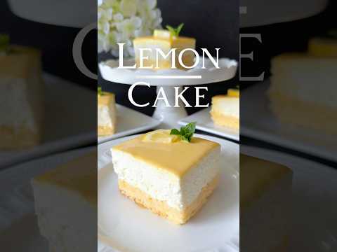 Lemon Cream Cake Recipe 🍋🤍 (in the Caption) #lemon #cake #recipe