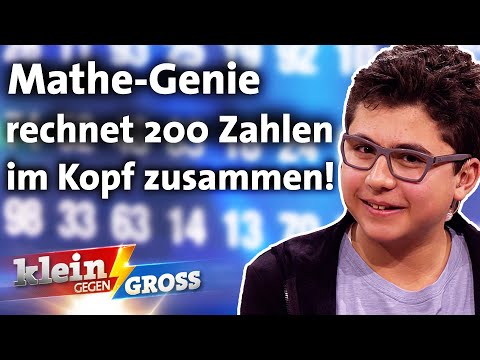 Rechnet Mohammad 200 Zahlen im Kopf schneller zusammen als vier Mathe-Cracks? | Klein gegen Groß