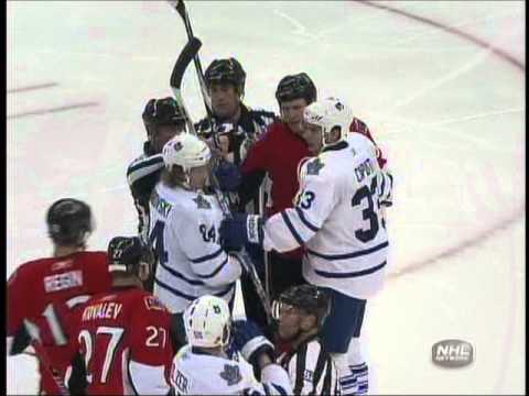 Maple Leafs @ Senators 9/29/2010 Hockey Fight (Part 3: Second Hockey Fighters)
