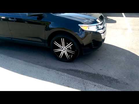 877-544-8473 22 Inch Borghini B20 Black Rims 2014 Ford Edge Review Wheels Miami Hollywood