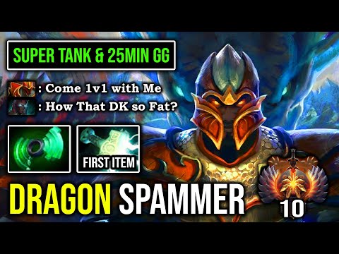 MAX SPEED 9K GOD DRAGON KNIGHT SPAMMER Ultra Lightning Attack 25Min GG Destroyed Everyone DotA 2