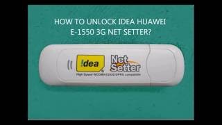 How To Unlock USB Dongle Idea Net Setter?