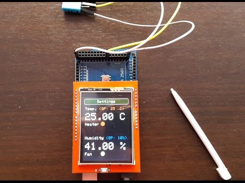 Arduino Project - Touchscreen Temperature & Humidity Controller