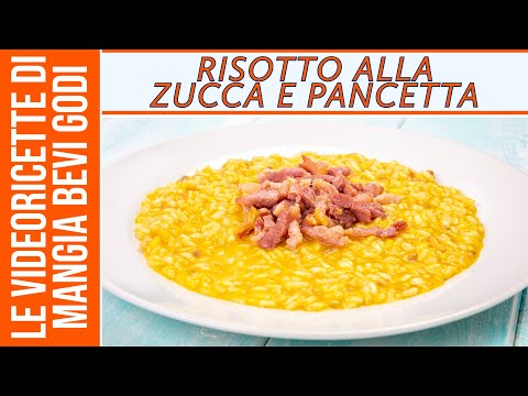 Risotto con zucca e pancetta - RICETTA VELOCE CON PENTOLA A PRESSIONE