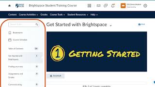 Brightspace Course Navigation