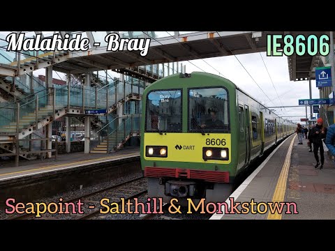 Irish Rail DART IE8606 (Malahide ~ Bray) Seapoint - Salthill & Monkstown ~ 25/2/2023