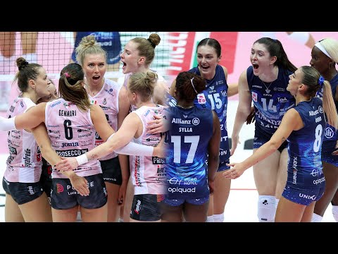 ALL "MEGA RALLY" of the match SUPERCOPPA Conegliano - Milano | Lega Volley Femminile 2023/24