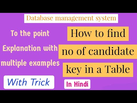 How to find no of Candidate key in  a Relation