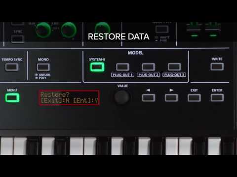 SYSTEM-8 Quick Start 03 "Restoring Backed Up Data from SD Card (RESTORE)"