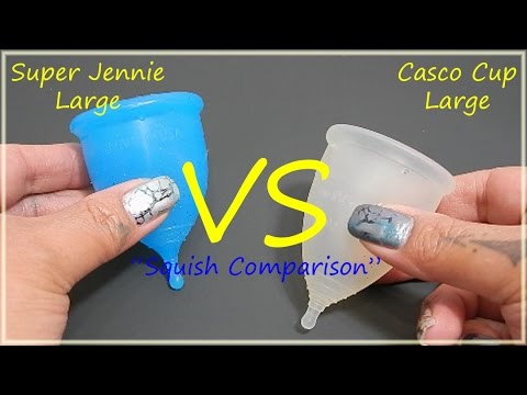 Super Jennie Lg vs Casco Cup Lg "Squish" - Menstrual Cups