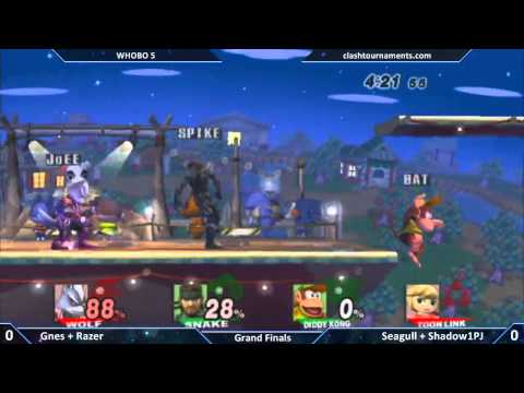 WHOBO 5 - Gnes + Razer vs Seagull Joe + Shadow1PJ - Grand Finals - SSBB