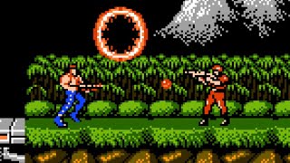 Contra (Famicom, 1988) – 1P Full 1-loop Session  🎮