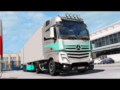 ETS2 1.32 open beta RusMap 1.8.1 Mercedes Benz Actros MP4 Kursk - Hamburg Part 1/2
