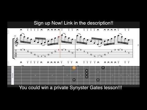 Synyster Gates Lesson Backing Track With Tabs  2017