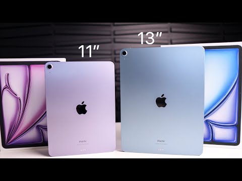 2024 iPad Air 11" vs 13" Unboxing & Comparison! | Purple & Blue