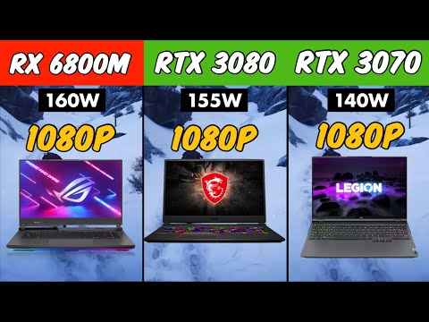 RX 6800M vs RTX 3080 laptop vs RTX 3070 Laptop | 1080P Test in 8 Games