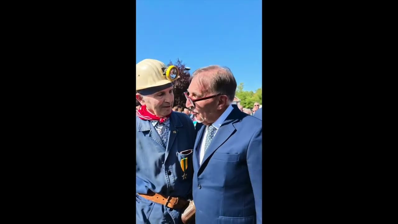 IL PRESIDENTE LA RUSSA A MARCINELLE PER IL SETTANTESIMO ANNIVERSARIO DELLA TRAGEDIA