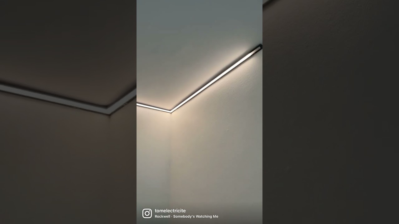 Bandeau led sur profilé alu noir 👌 #short #electrician #electricity #youtube