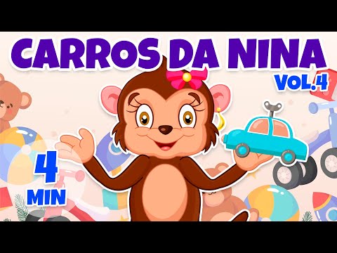 Carros da Nina Vol. 4 - Giramille 4 min | Desenho Animado Musical