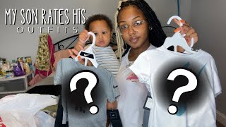 MY SON RATES HIS OLD NAVY OUTFITS 😎| Armani Wells