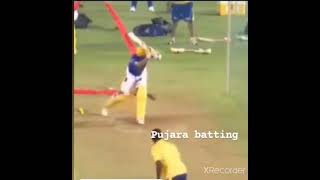 pujara aggressive batting at csk camp
