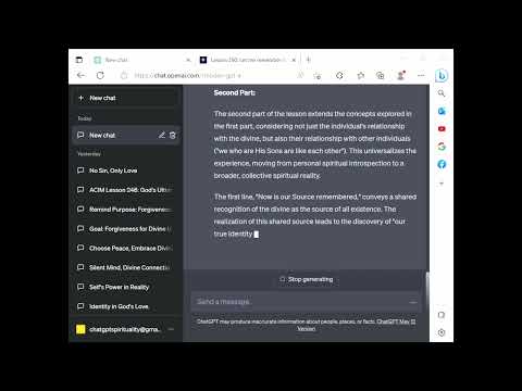 ChatGPT Spirituality ACIM Lesson 260 - Let me remember God created me