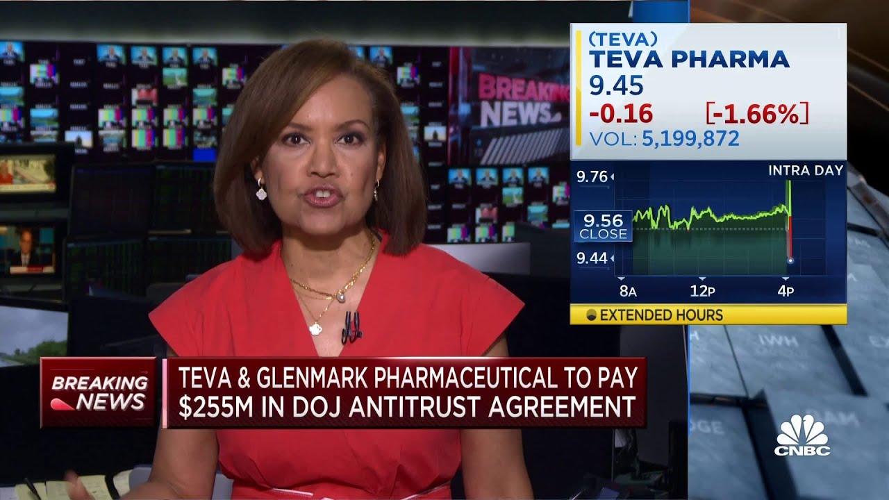 DOJ orders Teva and Glenmark to pay millions in fines in drug price fixing settlment