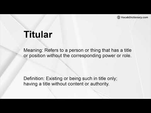 Titular Meaning