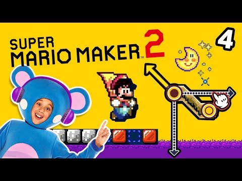 Super Mario Maker 2 EP4 Eep's Perilous Poison Passage Level Build | Mother Goose Club Let's Play