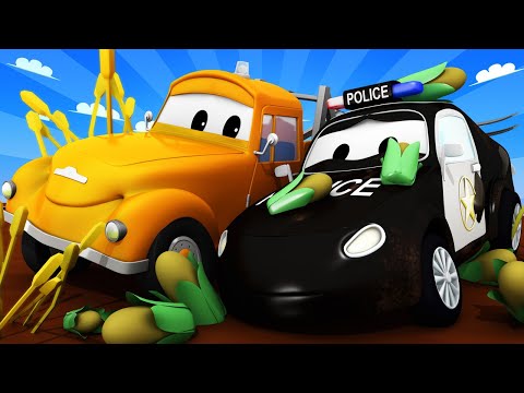Spalatoria lui Tom - Matt masina de politie 2 - Orasul Masinilor 💧 Desene pentru copii