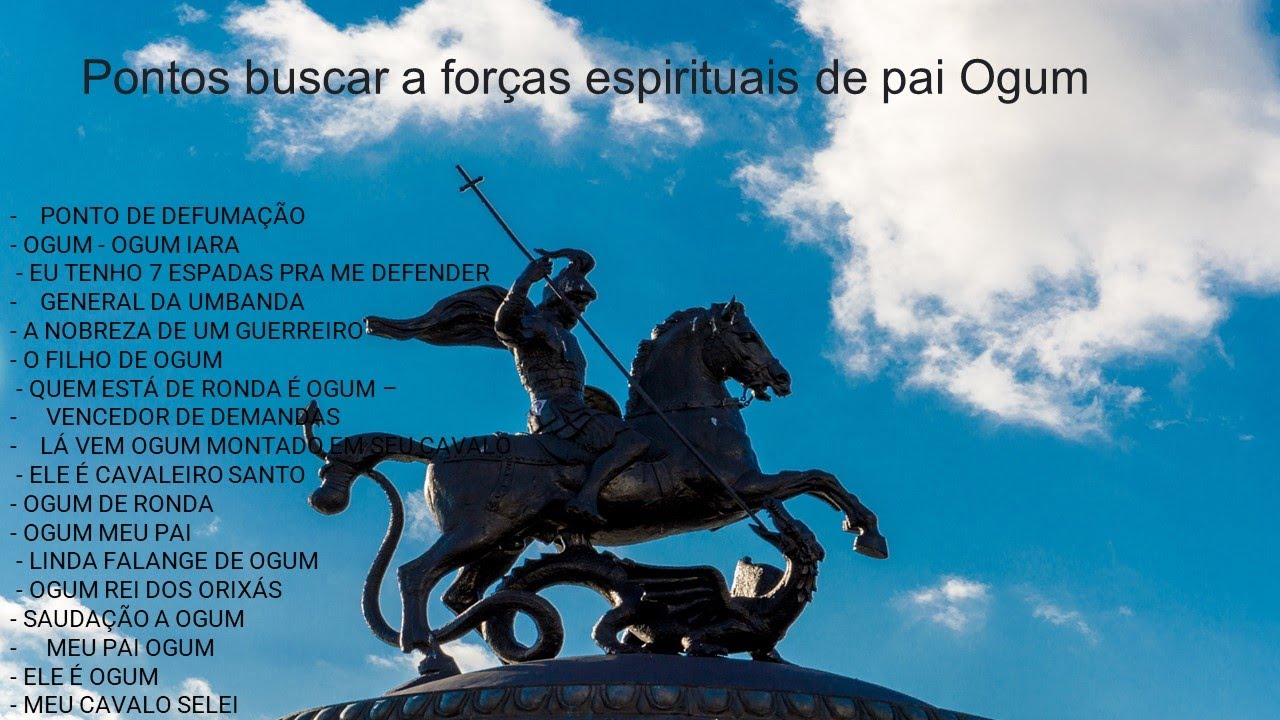 Pontos força espiritual de Ogum