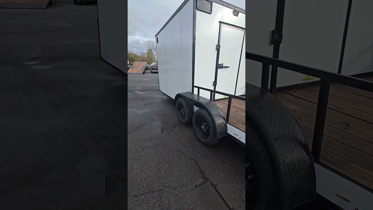 Used 2024 Quality Cargo 84x18 HYBRID Trailer 7k GVW - Video