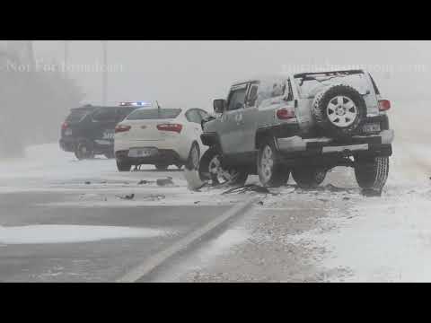 Accidents Shut Down Roads in Wichita, Kansas on 2-17-2022.