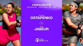 Теннис Jelena Ostapenko vs. Ons Jabeur | 2024 Madrid Round 4 | WTA Match Highlights