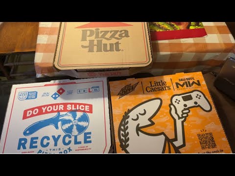 Comparison: Pizza Hut, Domino’s, Little Caesars - 1 topping pizzas.