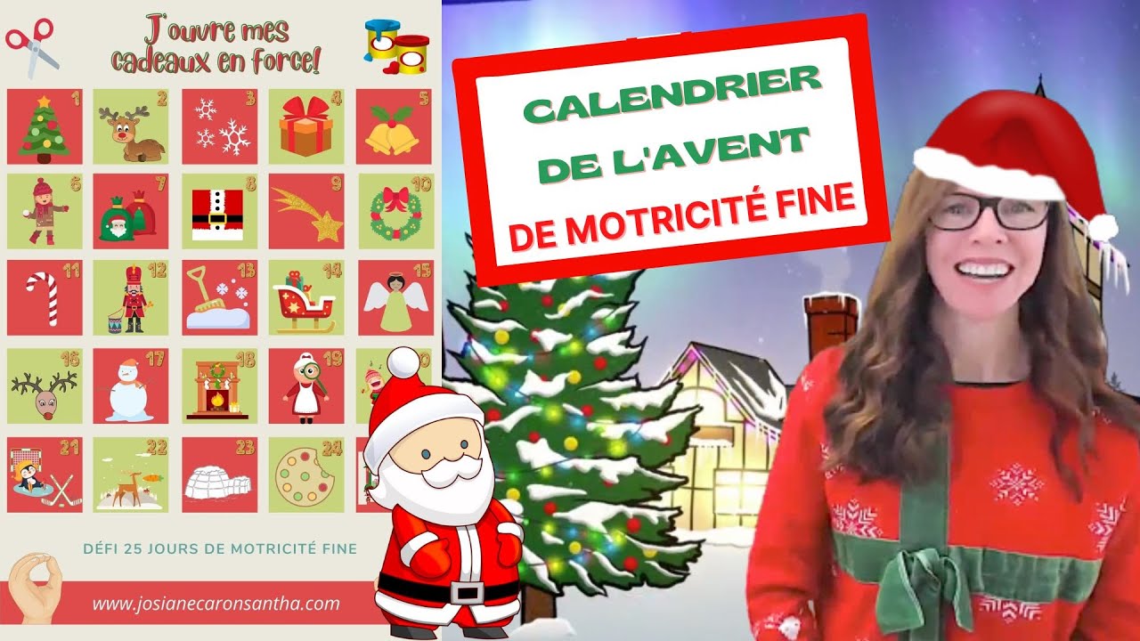 Calendrier de l'avent de motricité fine (25 vidéos / 25 activités) GRATUIT