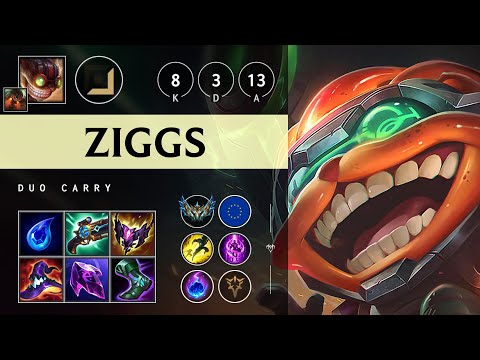 Ziggs Carry vs Caitlyn: Killing spree - EUW Challenger Patch 14.24