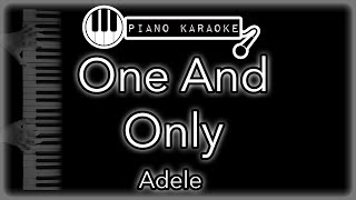 One And Only - Adele - Piano Karaoke Instrumental