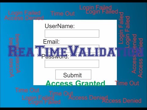 Real Time Validation Form Using Javascript