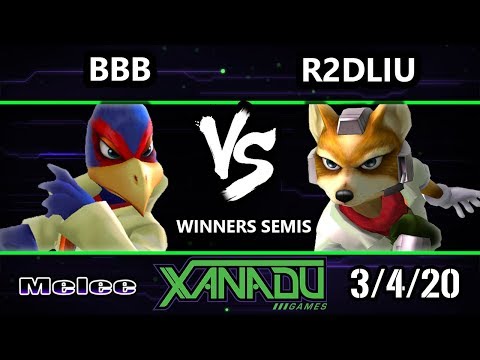 S@X 344 Winners Semis - R2DLiu (Fox) Vs. BBB (Falco) Smash Melee - SSBM